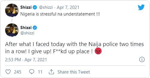 Shizzi Nigerian police stressful
