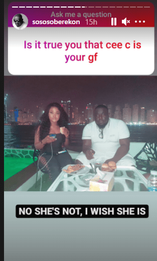 Soso Soberekon Cee-c Girlfriend Crushing
