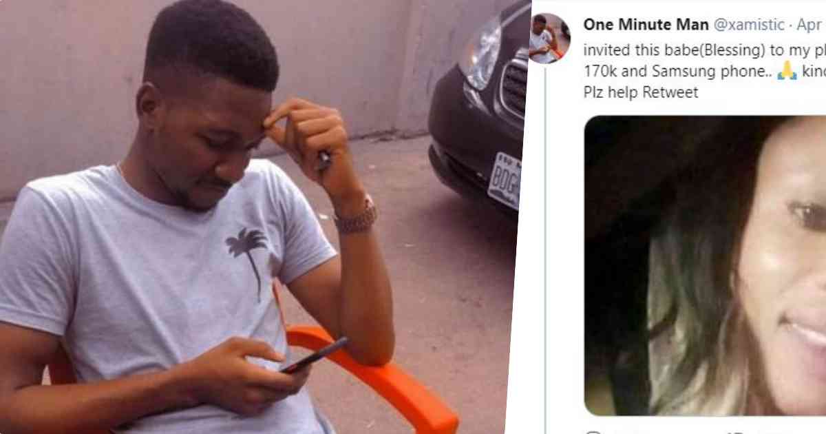 Man laments as babe steals N170K and phone after visiting his apartment
