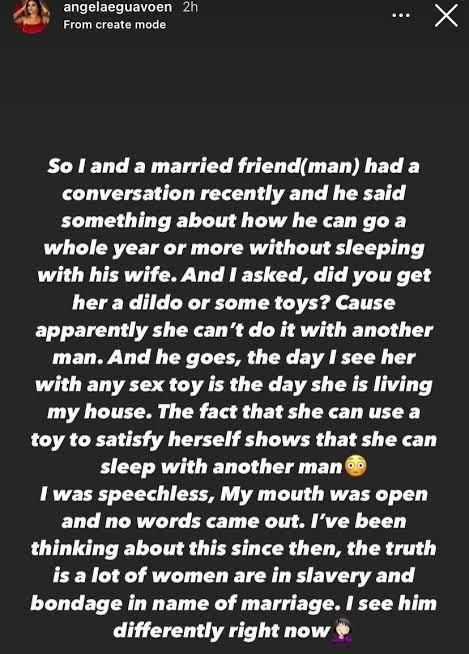 "Many women are in slavery in the name of marriage" — Actress, Angela Eguavoen