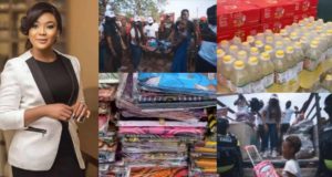Actress, Rachael Okonkwo surprises 200 widows and children with mouth-watering gifts (Video)