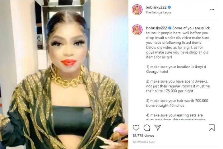 Bobrisky  insults qualify