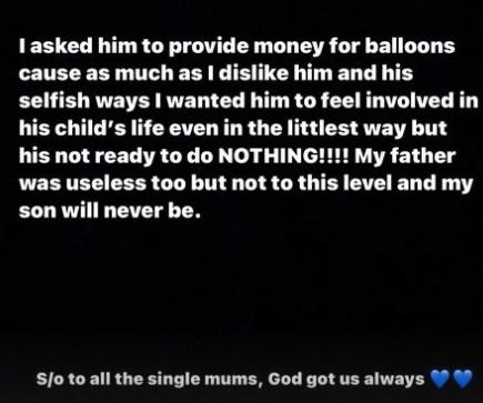 Lyta broke baby daddy