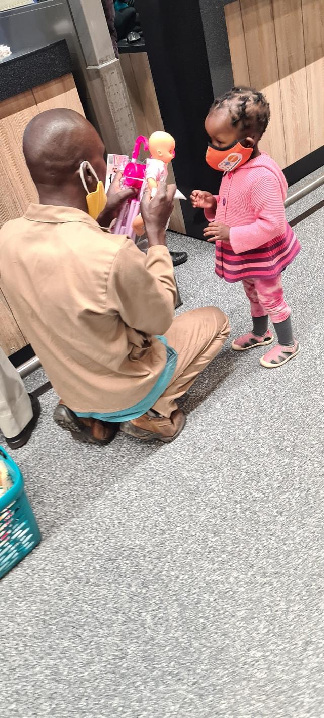 crying child doll dad