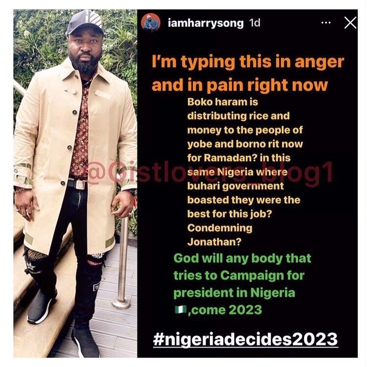 Harrysong rant Nigeria