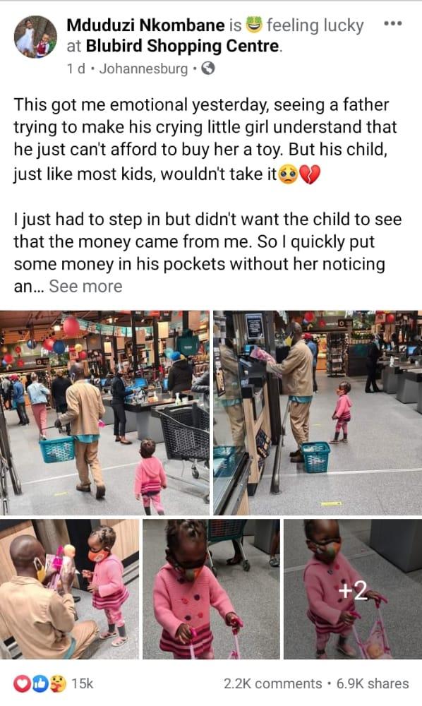 crying child doll dad