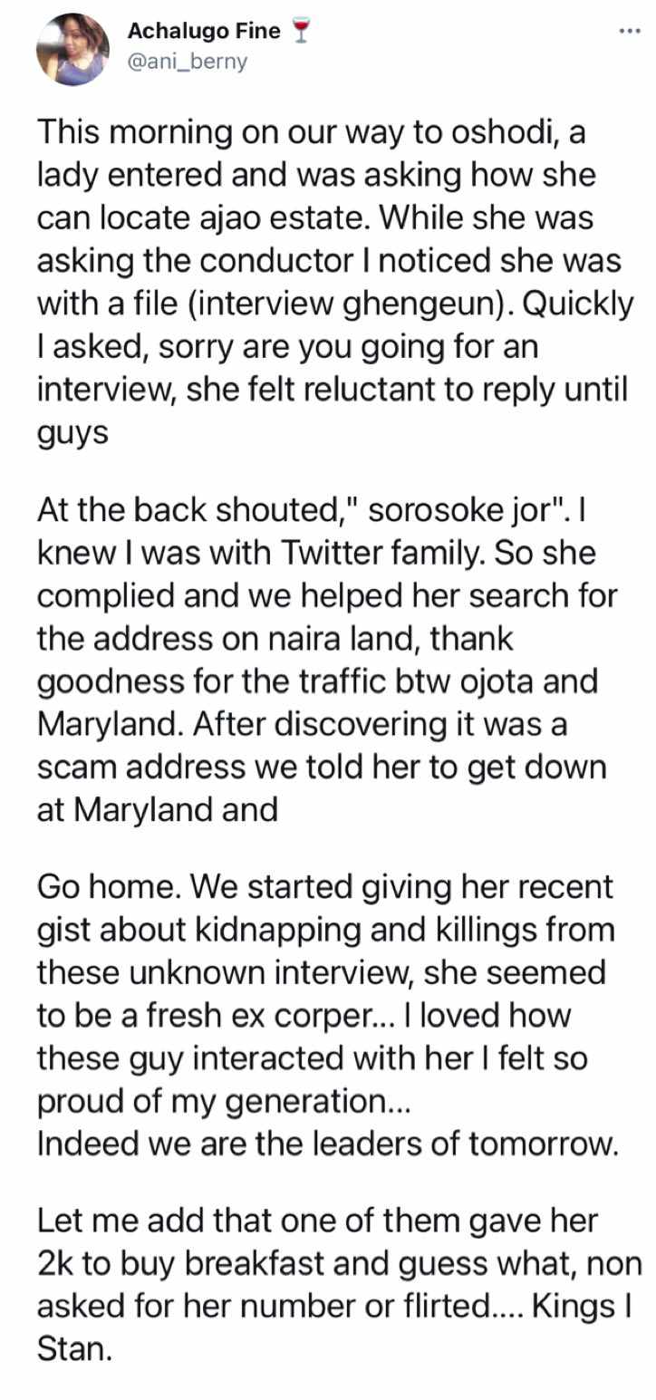 Man saves lady from suspected kidnapper's den disguised as job interview