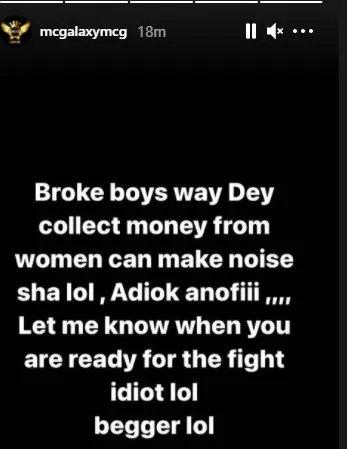 "Let me know when you're ready for the fight, idiot" - MC Galaxy fires back at Skales
