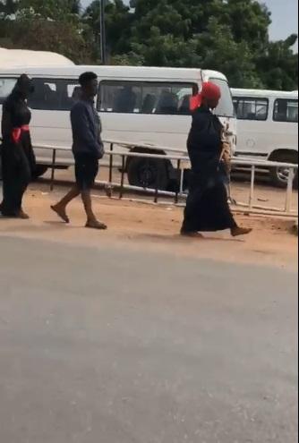 Suspected yahoo boys spotted in black robes marching in daytime (Video)