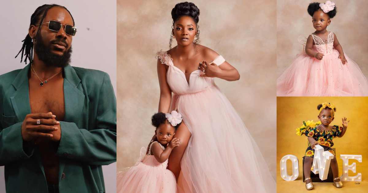 Adekunle Gold and his wife, Simi celebrates daughter's first birthday