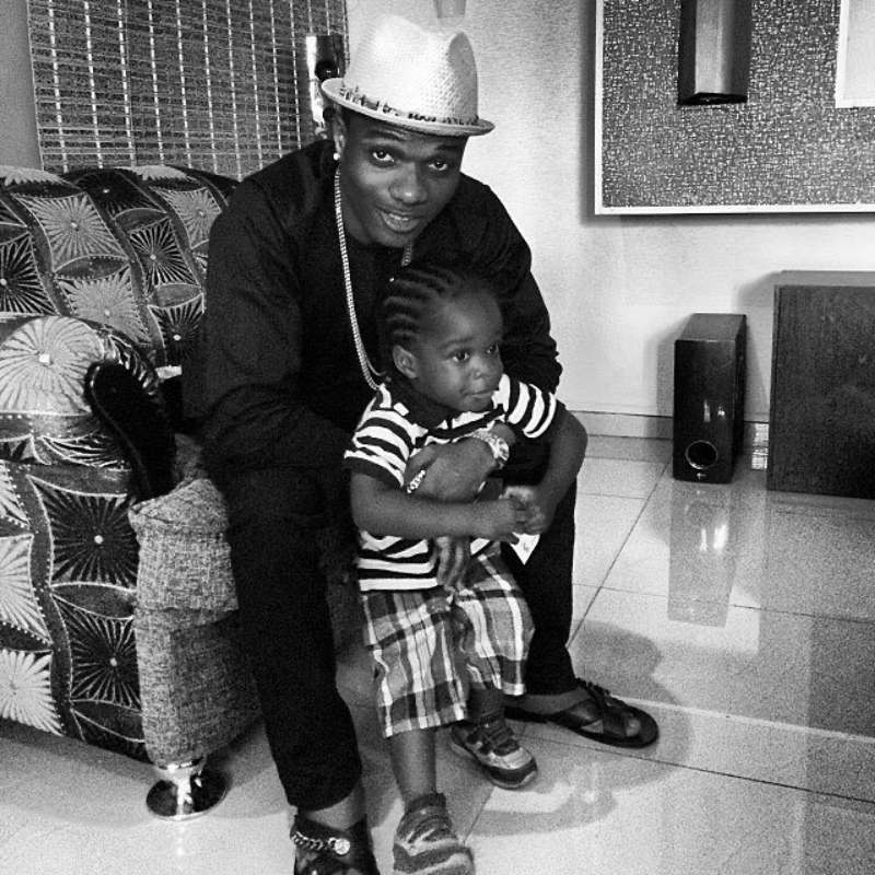 Wizkid's son, Boluwatife anticipates 10th birthday as he shares throwback photo with his father