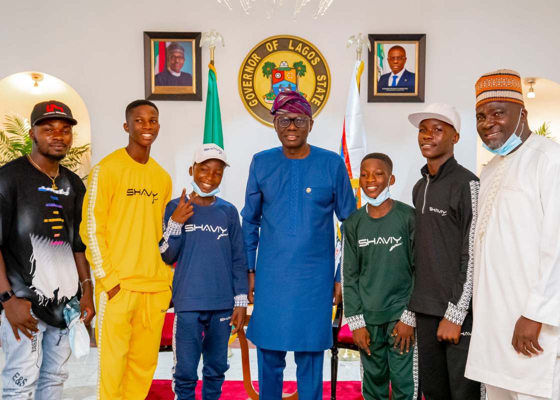 Gov. Sanwo-Olu host teen comedians, Ikorodu Bois, applauds their creativity