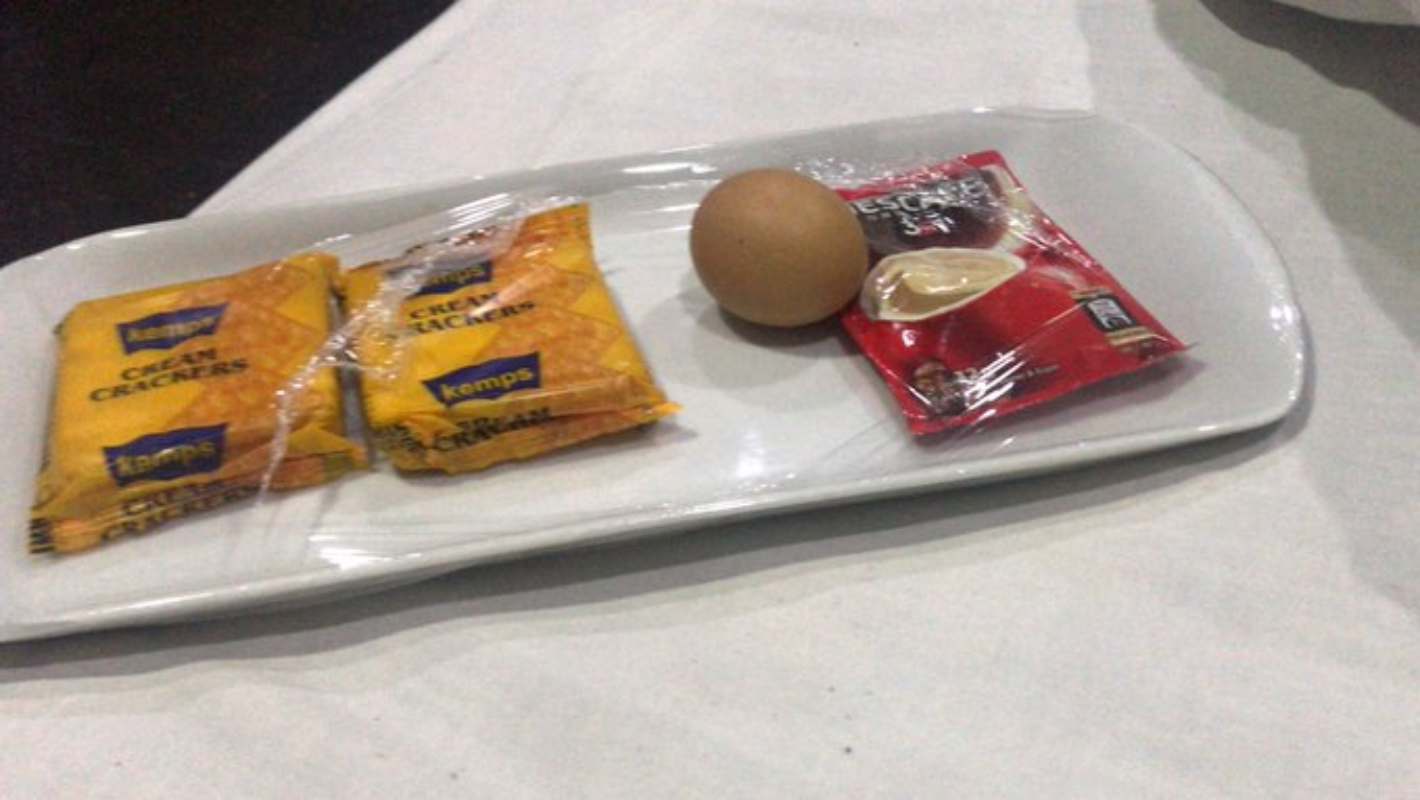 Man laments after receiving biscuit, boiled egg & coffee as breakfast in Ibadan hotel