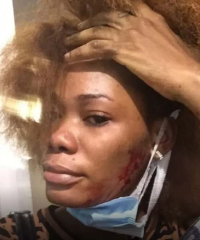 "Wicked manipulator" - Ivorian lady that tattooed Bobrisky calls him out for beating her (Video)