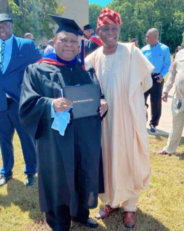 Davido's uncle, Ademola Adeleke bags degree in Criminal Justice from US University (Video)