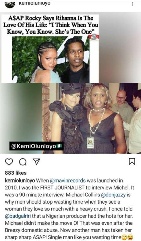 "Another man has taken her, single man like you wasting time" - Kemi Olunloyo mocks Don Jazzy