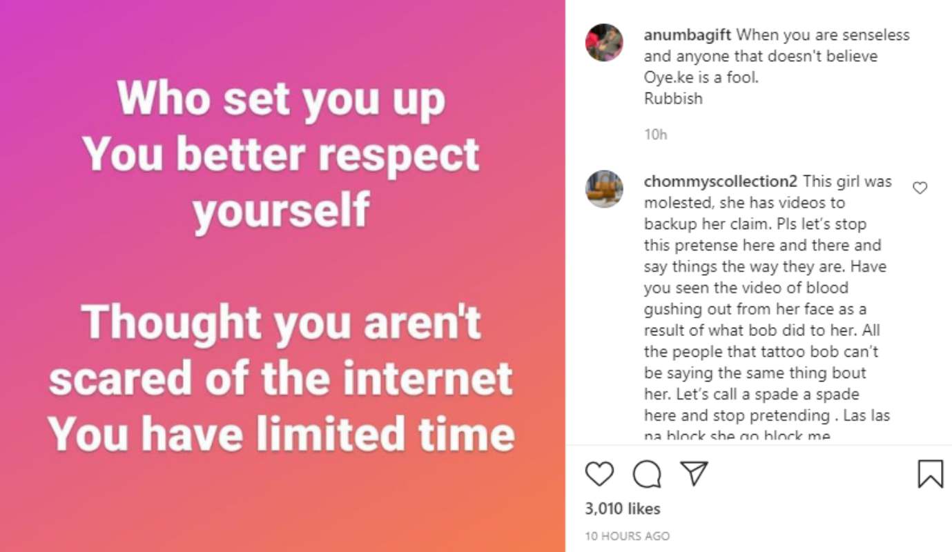 "You were not set up" - Another lady with Bobrisky's tattoo backs Ivorian lady's assault claim