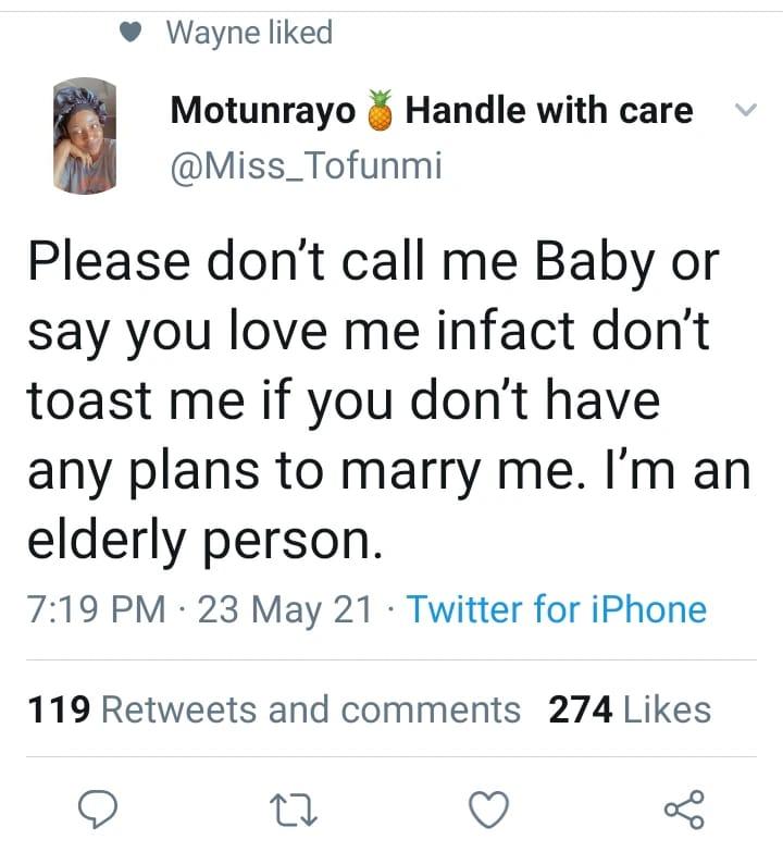 lady warn baby men
