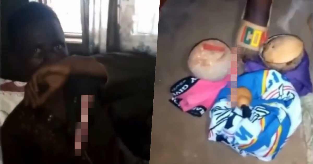 EKSU student caught with fetish items after trying to use his friend for money ritual (Video)