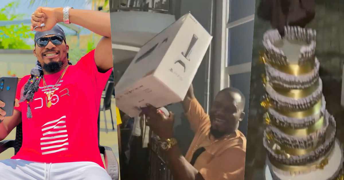 Actor, Jnr Pope gets N1M, PS5 & designer wristwatch as early birthday gift from wife (Video)