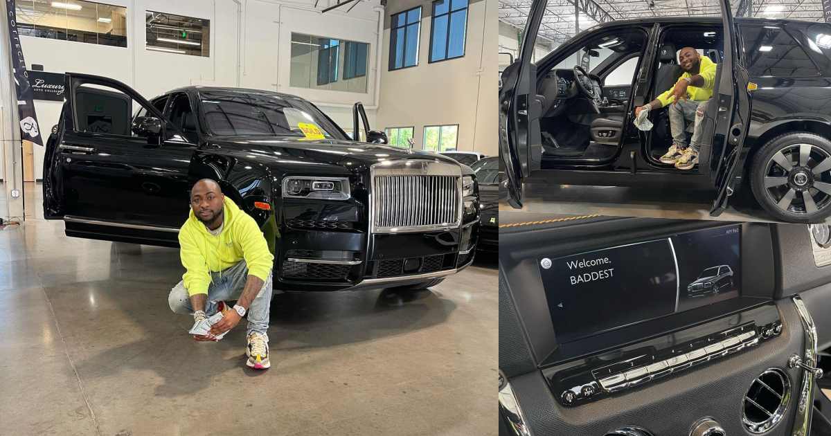 Afrobeat superstar singer, Davido Adeleke splashed millions of naira on himself as he acquires a brand new 2021 Rolls Royce.