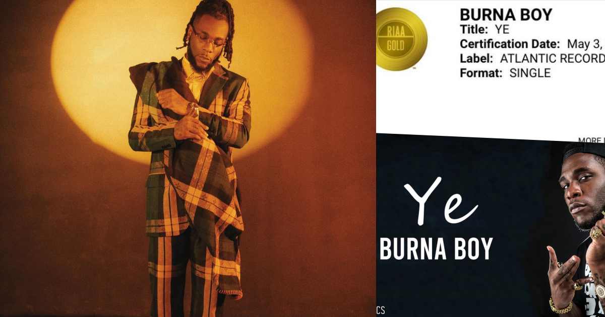 ”Still Striving” - Burna Boy says as 'Ye' gets certified Gold in the United States