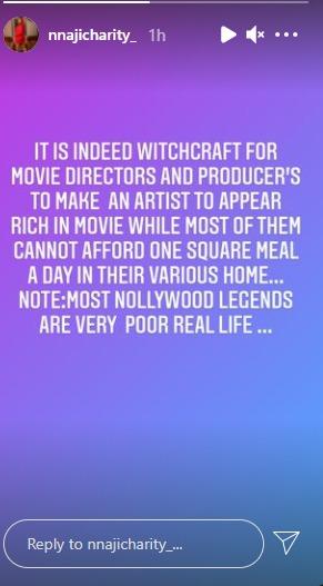 Charity Nnaji poor actors