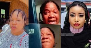 "Stop cursing my family" - Toyin Abraham burst into tears over beef with Lizzy Anjorin (Video)