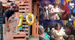 Wizkid's mother shows 'shaku shaku' dance at Tife's 10th birthday party (Video)