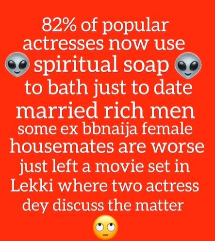 "82% of actresses use spiritual soap to get rich men, BBNaija stars are worse" - Uche Maduagwu