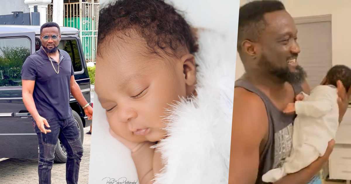 Music producer, Jude Okoye and wife, Ify welcome their third child (Video)