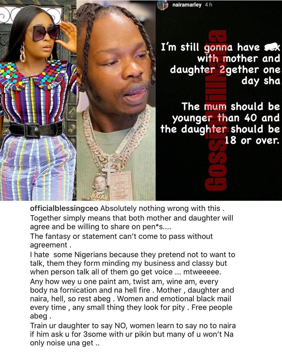 Naira Marley is not wrong with his fantasy, some women want - Sex Expert, Blessing Okoro