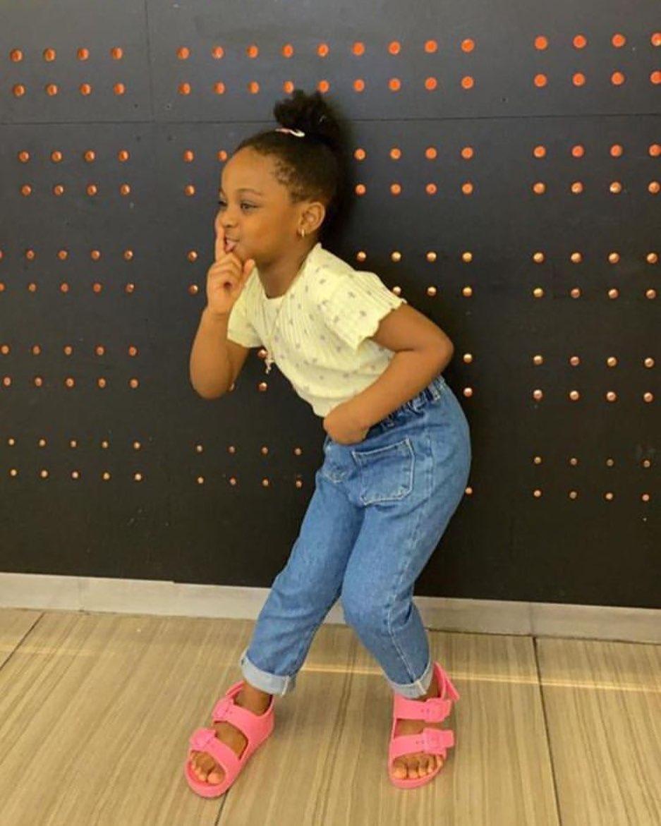 Watch Davido scold his daughter, Hailey, for trying to twerk at her birthday party (Video)