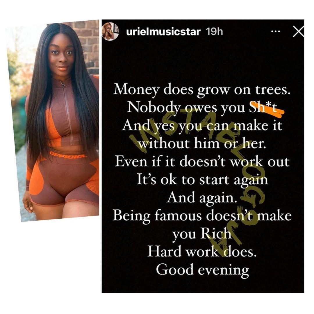 Being famous doesn’t make you rich, hard work does — BBNaija star, Uriel Oputa