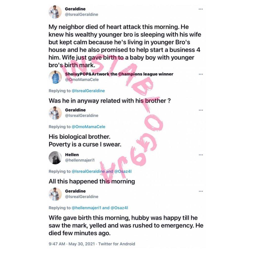 woman birth husband's brother