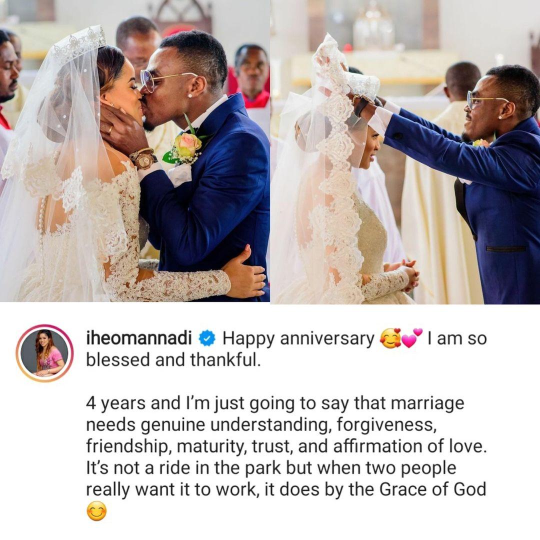 Footballer, Emmanuel Emenike and wife, Iheoma Nnadi, celebrates their 4th wedding anniversary (Photos)