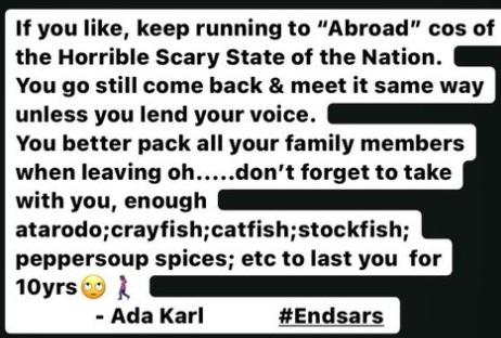 Ada Karl Nigeria leaving