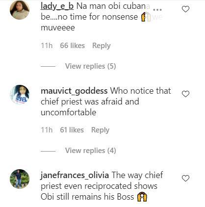 "He was afraid & uncomfortable" - Reaction as Obi Cubana stumble on Cubana Chief Priest (Video) 