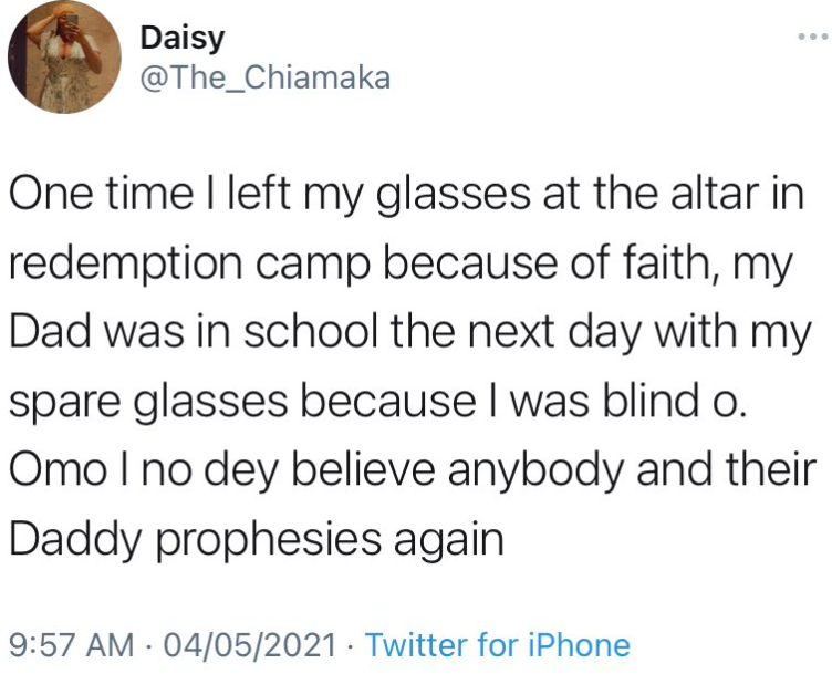 "I no dey believe prophesies again" - Visually impaired lady narrates experience