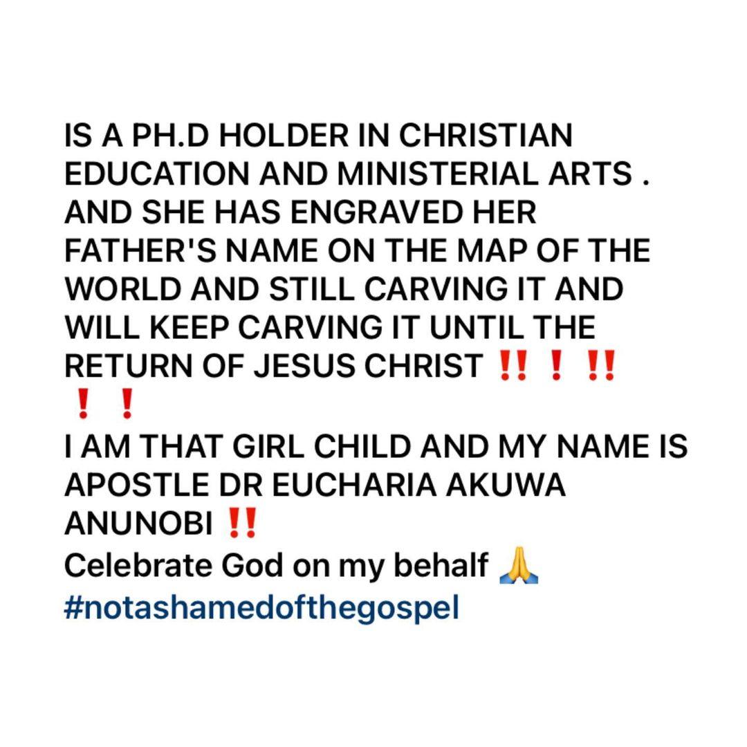 Eucharia anunobi father
