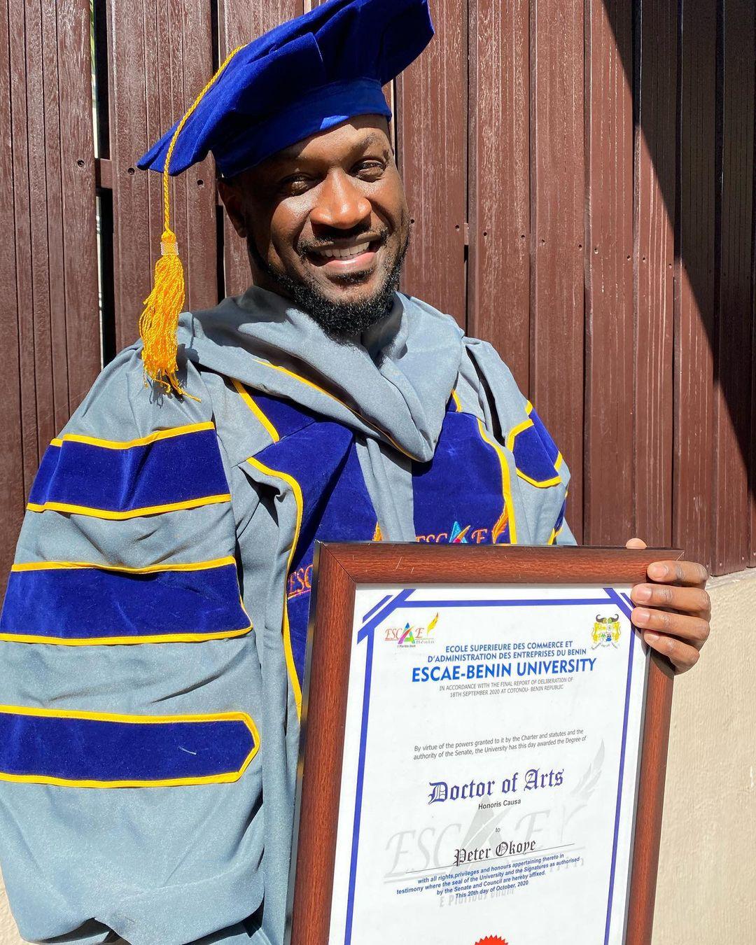 Peter Okoye doctorate degree