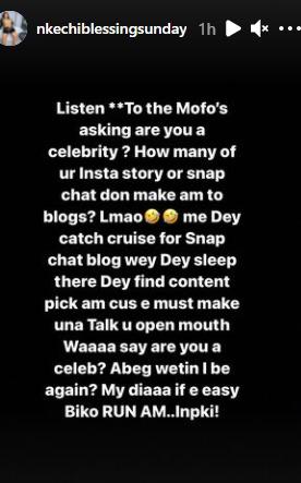 Nkechi Blessing celebrity fans