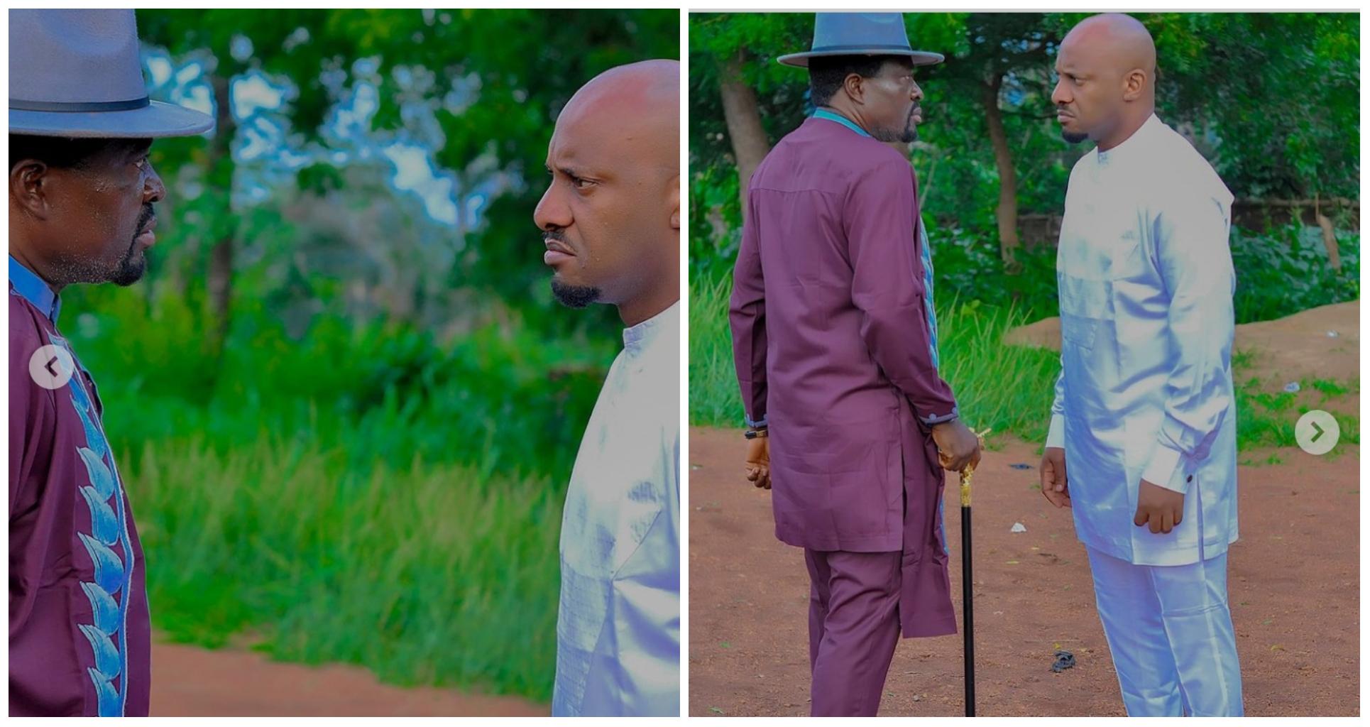 "I smell sacrifice'' - Fans react as Kanayo O Kanayo and Yul Edochi look at each other dangerously in new photo