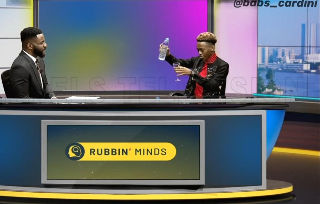 Moment Nigerian magician turned water into wine during interview with Ebuka (Video)