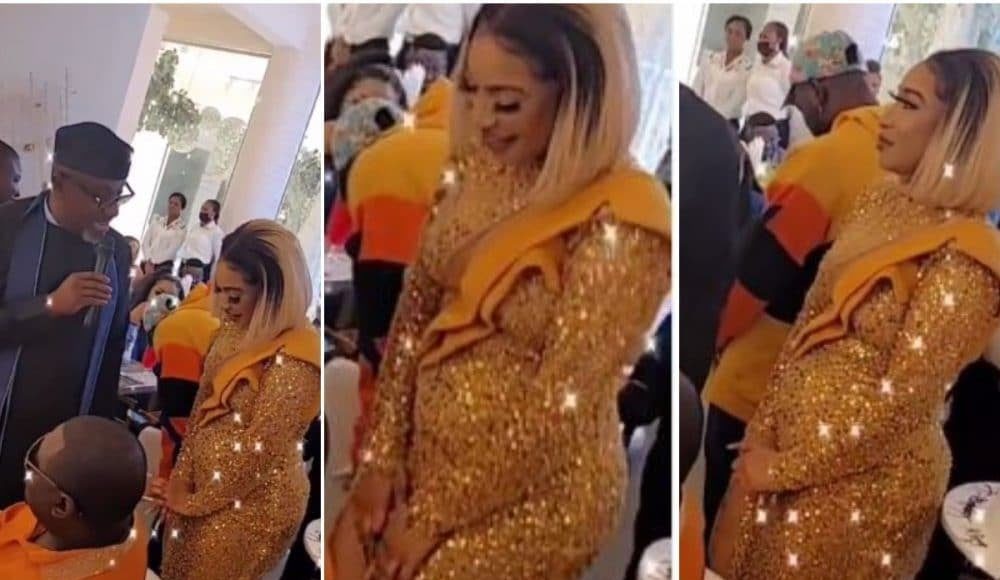 Mixed reactions over Tonto Dikeh&#39;s protruding stomach in new video