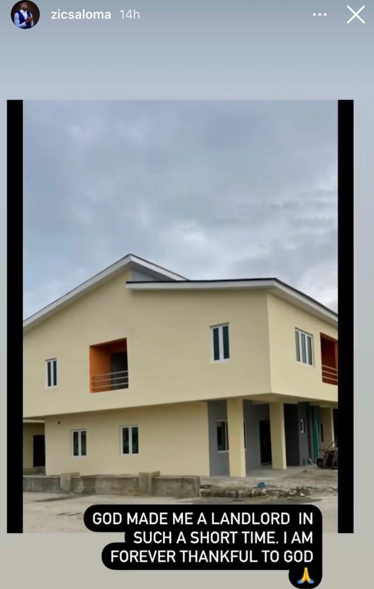 Comedian Zicsaloma acquires a house weeks after buying Benz