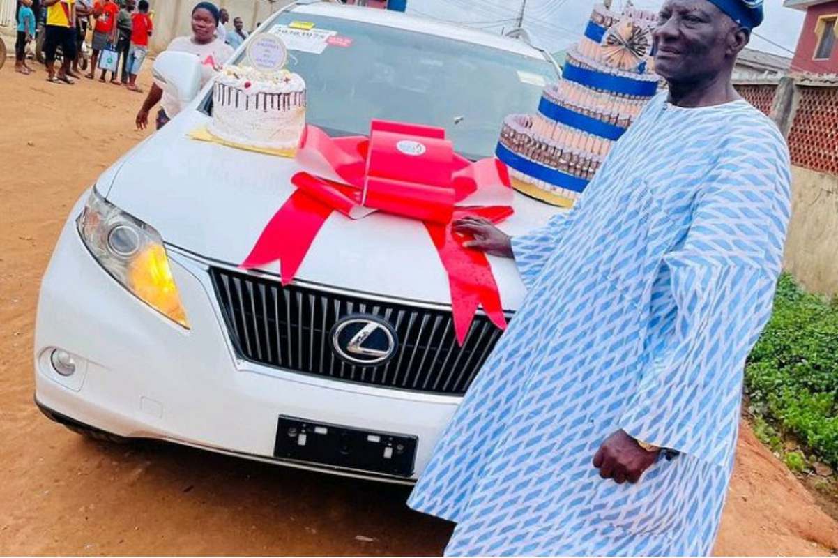 Bobrisky surprises his father with new Lexus SUV as birthday gift 