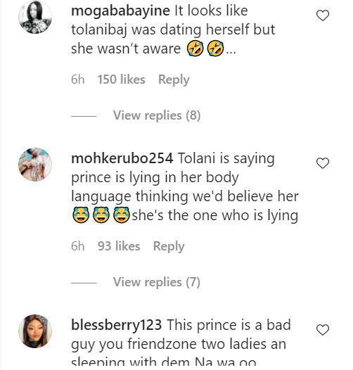 "Tolanibaj was dating herself" - Reactions as Prince debunks dating rumor, says 'nothing like PriBaj' (Video)