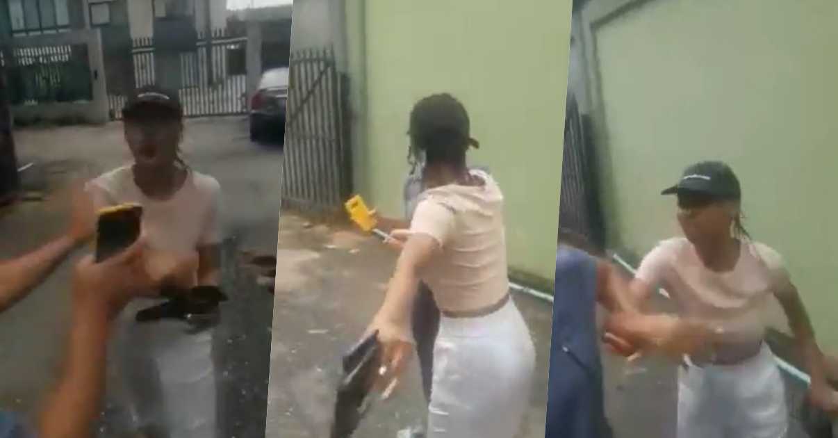 Lady assaults cab driver, refuses to pay after inputting wrong address (Video)