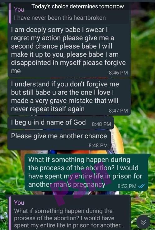 Man in tears as he narrates how his girlfriend tricked him to pay for an abortion of a child that wasn't his